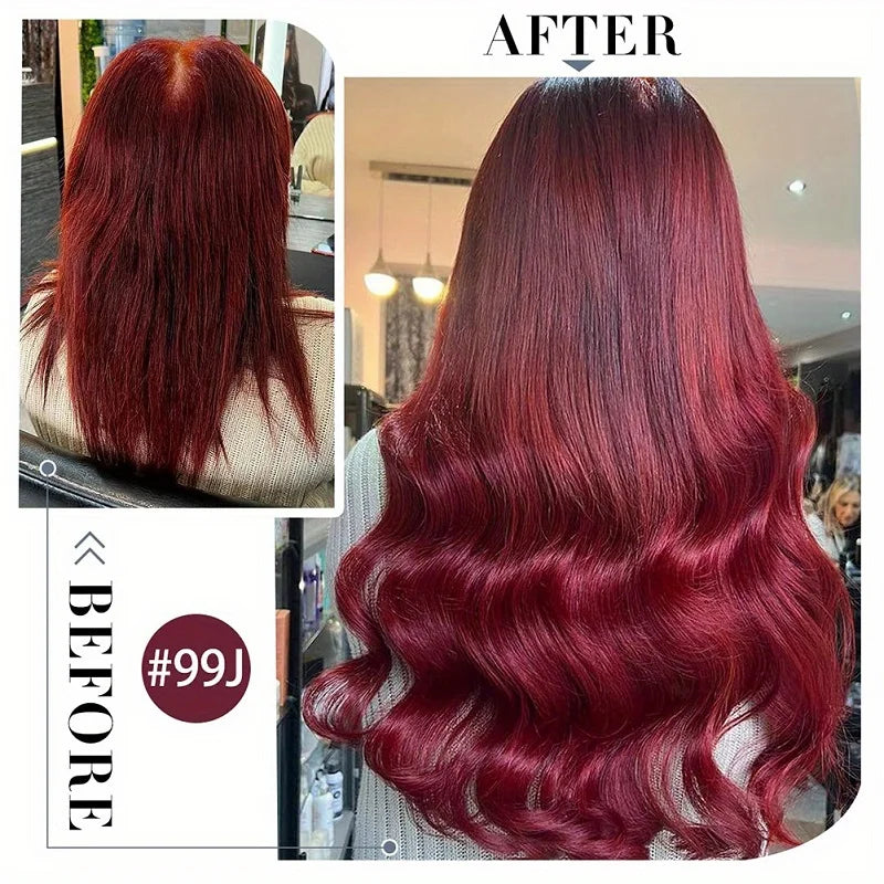 BellaCosmo™ 99J# Burgundy 20pcs Tape Straight Hair Extensions