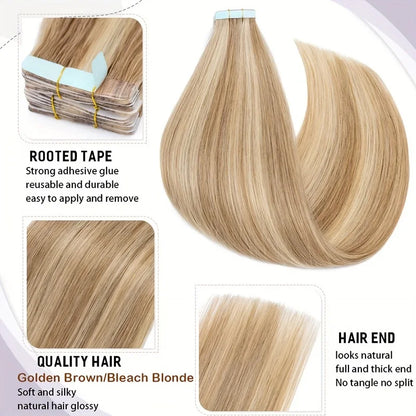 BellaCosmo™Tape In Hair Extensions Light Blonde