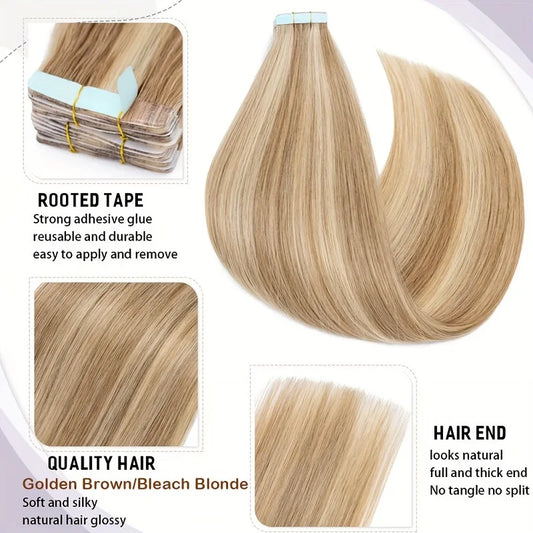 BellaCosmo™Tape In Hair Extensions Light Blonde