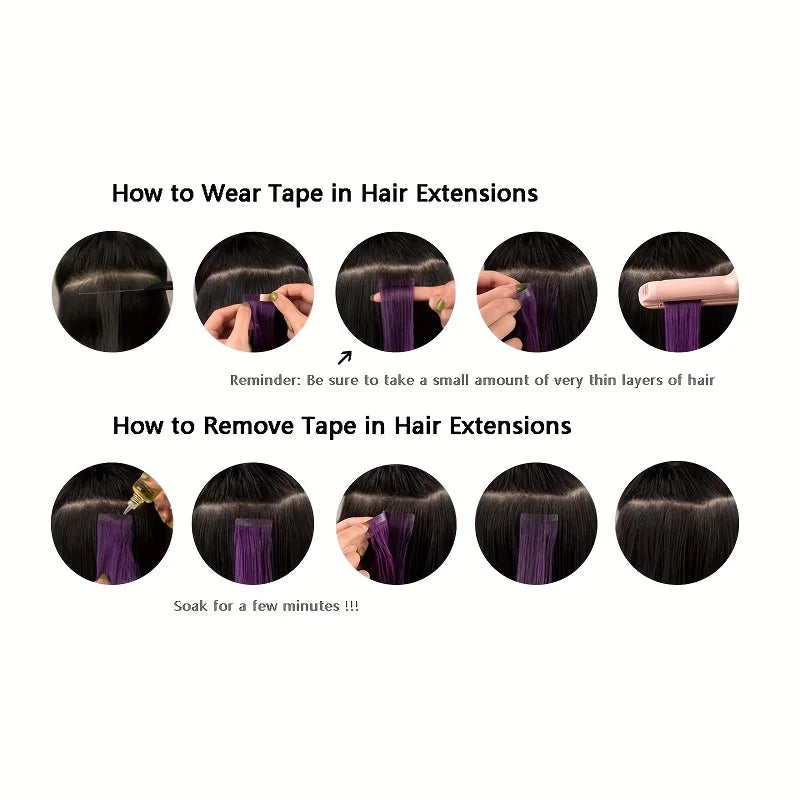 BellaCosmo™Tape In Hair Extensions Human Hair