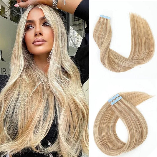 BellaCosmo™Tape In Hair Extensions Human Hair Invisible