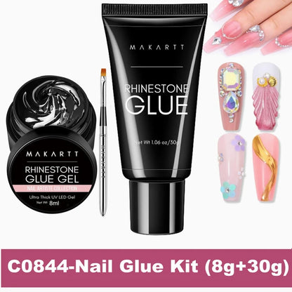 Bellanaills™ Nail Rhinestone Glue with 3D Nail Gel Kit