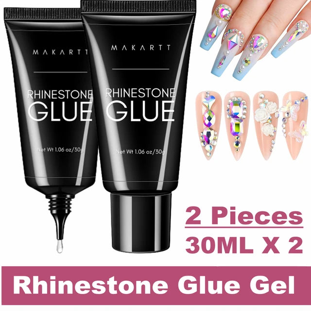 Bellanaills™ Nail Rhinestone Glue with 3D Nail Gel Kit