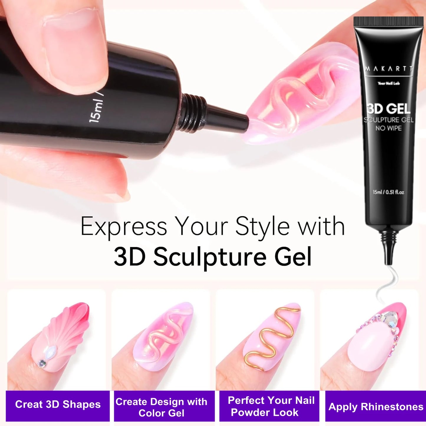 Bellanaills™ Nail Rhinestone Glue with 3D Nail Gel Kit