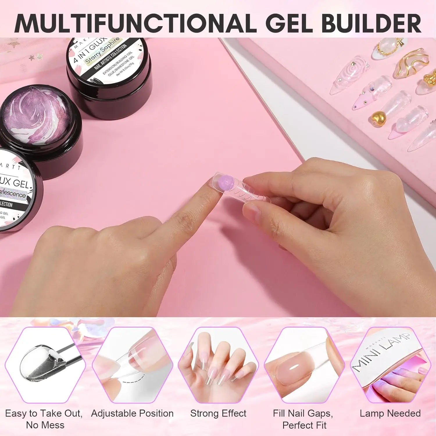 Bellanaills™ Solid Gel Builder for Nails,15ML Pearly Shimmers